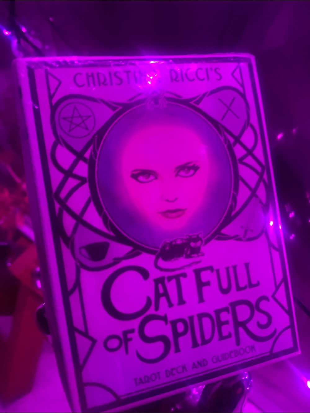 Cat Full of Spiders Tarot Deck Halloween Gift Set